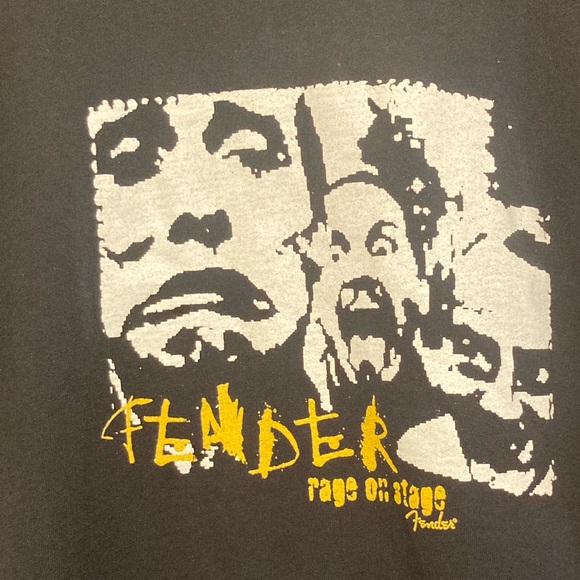 The Fender Collection By DuVinci Rage On Stage Front Logo Tee Shirt Mens Size L - Picture 4 of 4